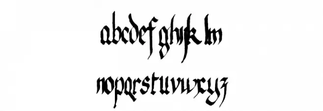 Lilian Scheaffer Gothic Шрифта строчной