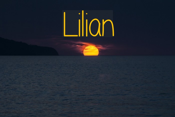 Lilian Font examples