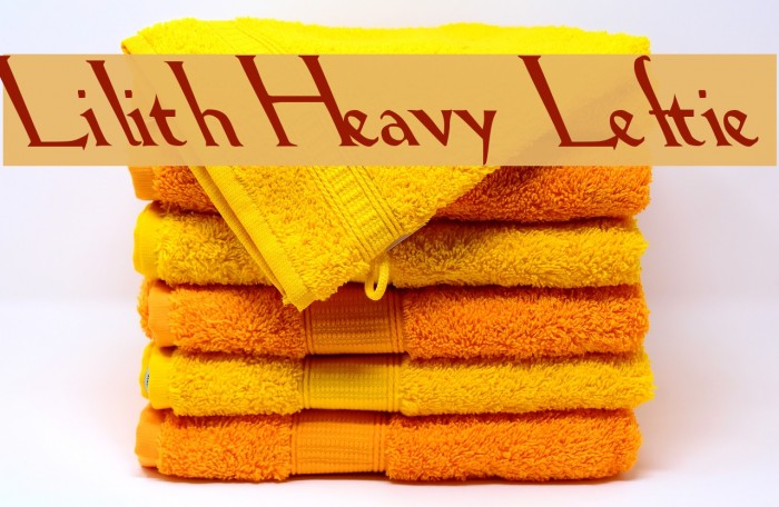 Lilith Heavy Leftie Font examples