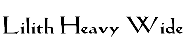Lilith Heavy Wide  नि: शुल्क फ़ॉन्ट्स डाउनलोड