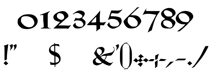 Lilith Heavy Wide Font OTHER CHARS