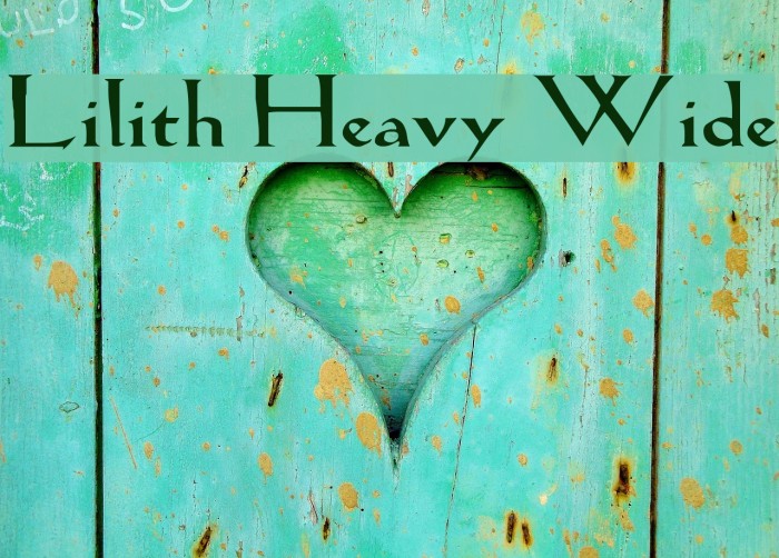 Lilith Heavy Wide Font examples