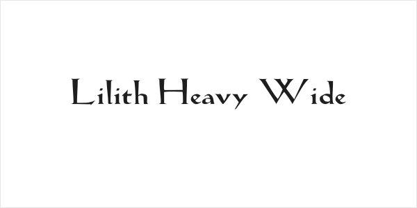 Lilith Heavy Wide Logo