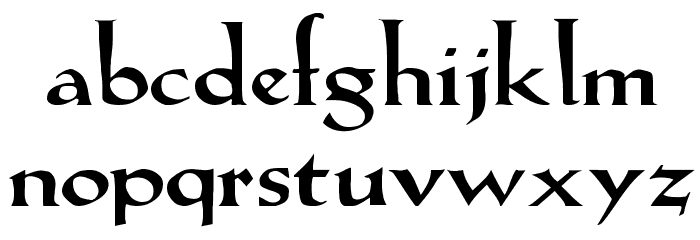 Lilith Heavy Wide Font LOWERCASE