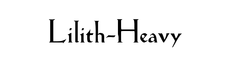 Lilith-Heavy  フリーフォントのダウンロード