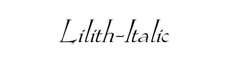 Lilith-Italic  नि: शुल्क फ़ॉन्ट्स डाउनलोड