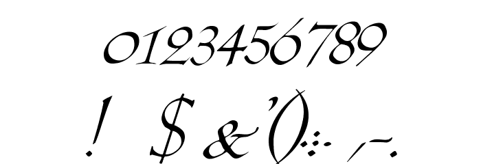 Lilith-Italic Font OTHER CHARS