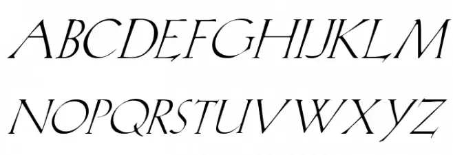 Lilith-Italic Polices MAJUSCULES