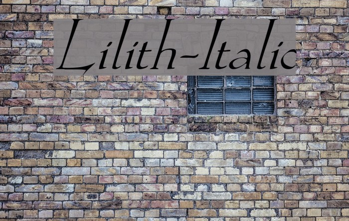 Lilith-Italic Font examples