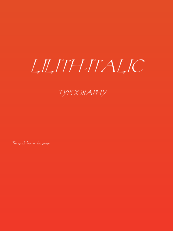 Lilith-Italic Poster