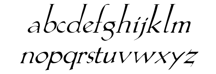 Lilith-Italic Font LOWERCASE