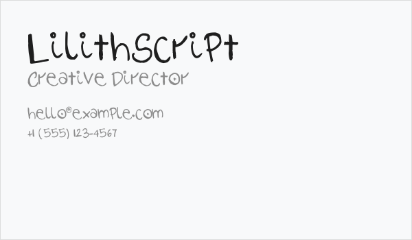 LilithScript Business Card