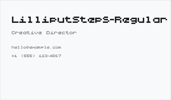 LilliputSteps-Regular Business Card