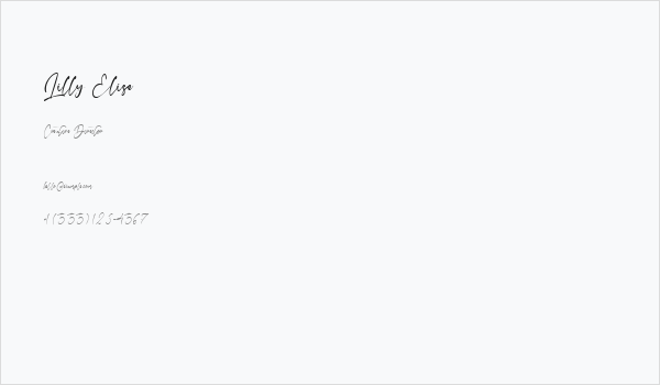 Lilly Elise Business Card