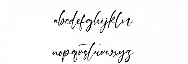 Lilly Elise Schriftart Kleinbuchstaben