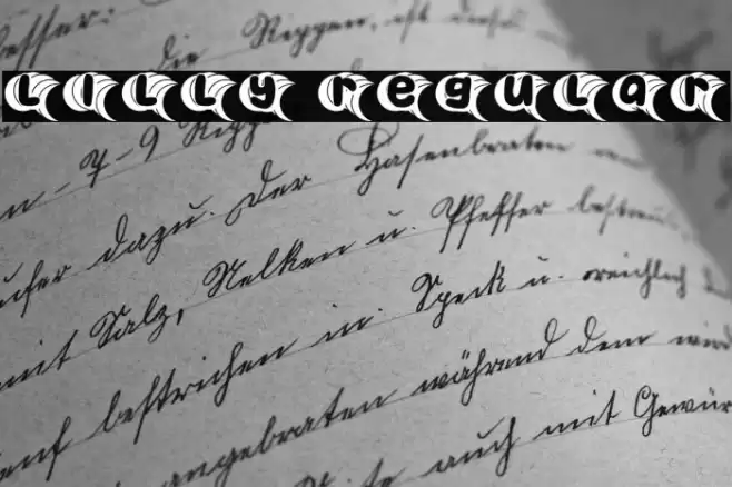 Lilly Regular Font examples