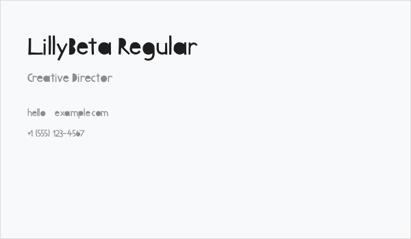 LillyBeta Regular Business Card