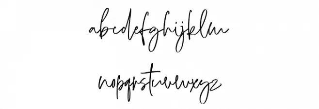 Lillyanstar Free Regular フォント 小文字