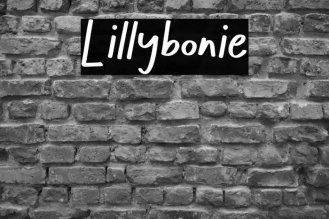Lillybonie フォント examples