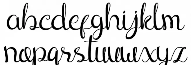 Lily Liana Schriftart Kleinbuchstaben