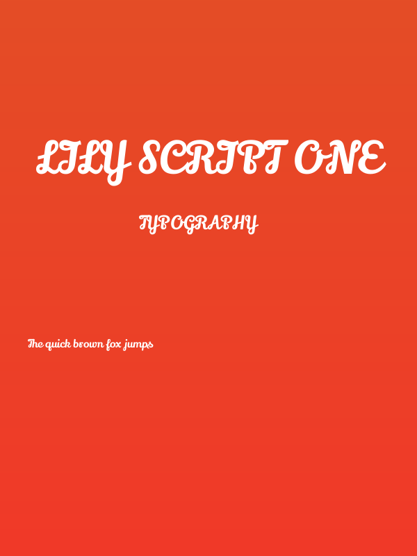 Lily Script One Poster