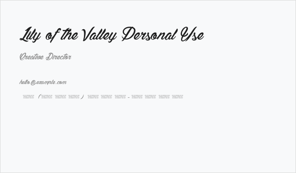 Lily of the Valley_Personal_Use Business Card