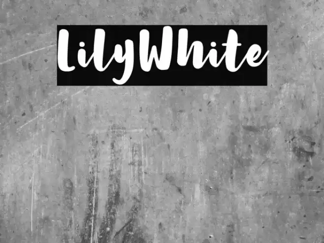 LilyWhite Font examples
