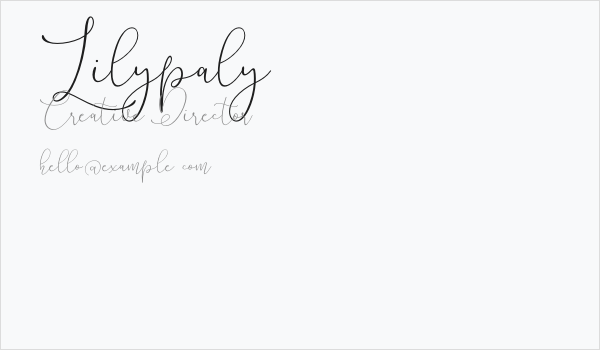 Lilypaly Business Card