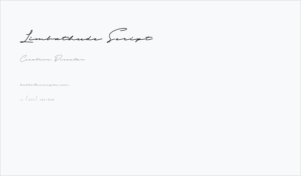 Limbathude Script Business Card