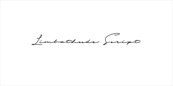 Limbathude Script Logo