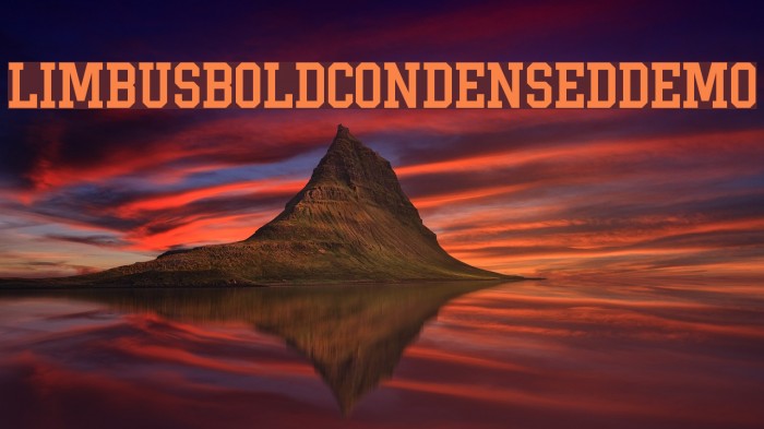 Limbus-BoldCondensedDemo Font examples