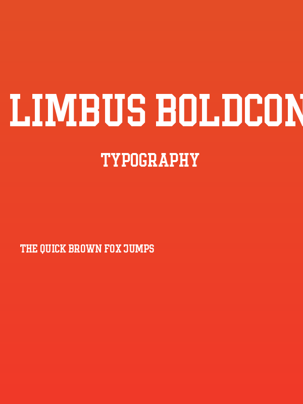 Limbus-BoldCondensedDemo Poster