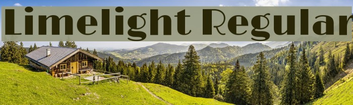 Limelight Regular Font examples