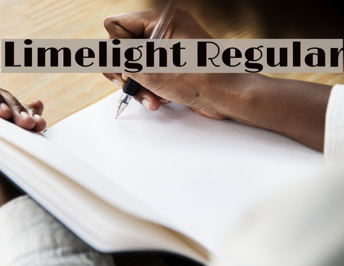 Limelight Regular Font examples