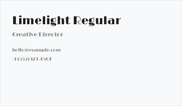 Limelight Regular Business Card