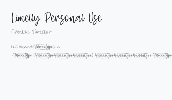 Limelly Personal Use Business Card