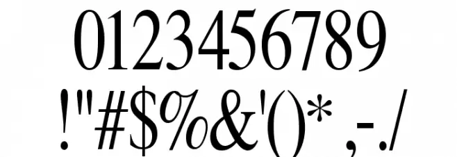 LimesCondensed Font OTHER CHARS