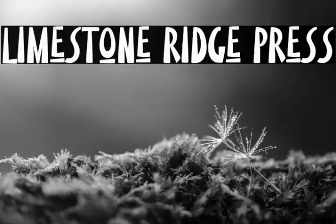 Limestone Ridge Press Font examples