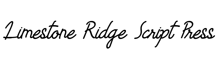 Limestone Ridge Script Press  フリーフォントのダウンロード