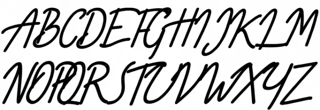 Limestone Ridge Script Press フォント 大文字