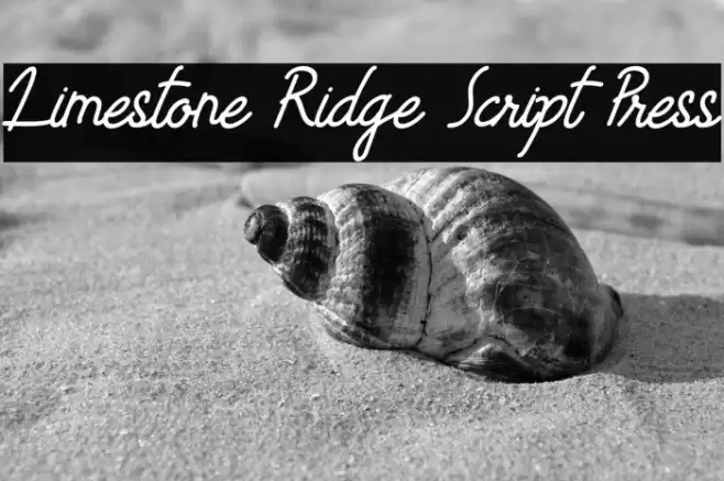Limestone Ridge Script Press Font examples