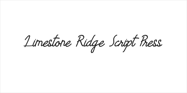 Limestone Ridge Script Press Logo