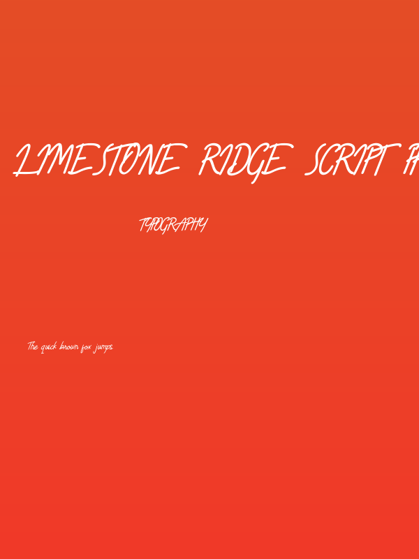 Limestone Ridge Script Press Poster