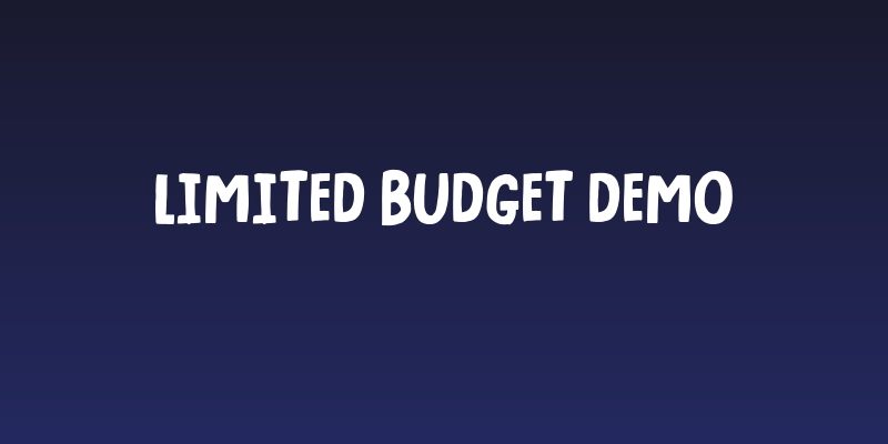 Limited Budget DEMO Social Header