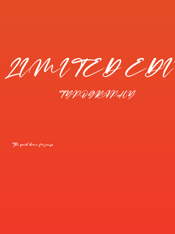 Limited Edition Italic Poster