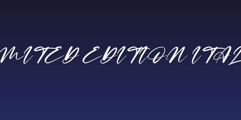 Limited Edition Italic Social Header
