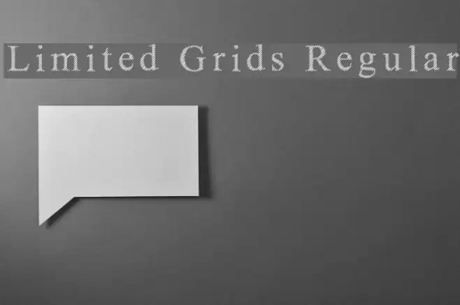 Limited Grids Regular Font examples