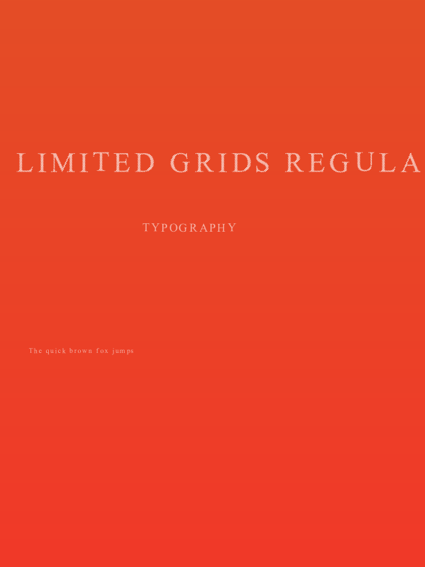 Limited Grids Regular Poster