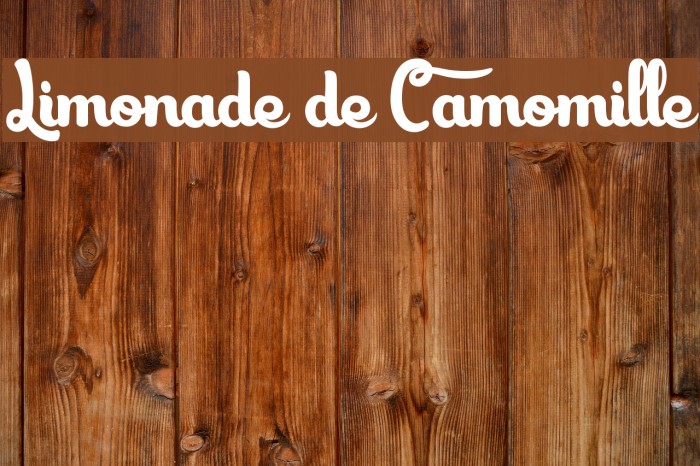 Limonade de Camomille Шрифта examples