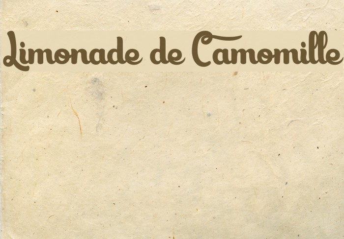 Limonade de Camomille Font examples
